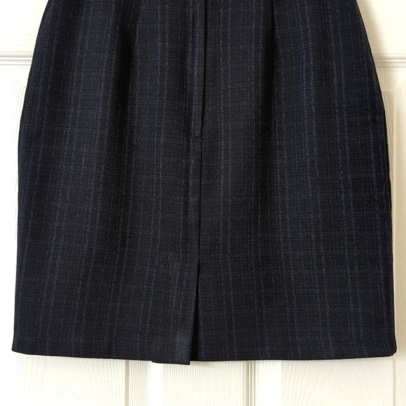 Diane K. 80's Vintage Preppy Plaid High Waisted A-Line Mini Skirt Navy Green 5 - Picture 13 of 14